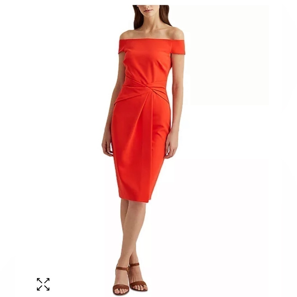 Lauren Ralph Lauren Crepe Off-the-Shoulder Dress